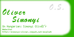 oliver simonyi business card